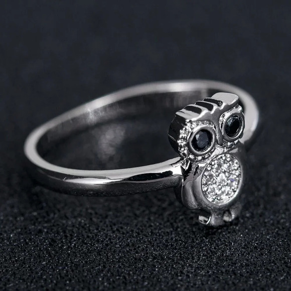 🍁  925 Silver Plated 3A CZ Cute Ring for Men Women, FB16FA1042 - Picture 5 of 6